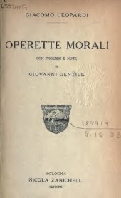 book Operette morali