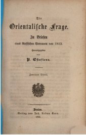 book Die orientalische Frage ; in Briefen eines russischen Veteranen von 1812