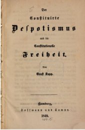 book Der konstituierte Despotismus und die konstitutionelle Freiheit