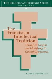 book The Franciscan Intellectual Tradition: Tracing Its Origins