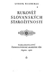 book Славянские древности. (Rukovet slovanskych starozitnosti, 1953) 