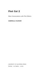 book First Cut 2: More Conversations with Film Editors