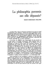 book La philosophia perennis est-elle dépassée ?