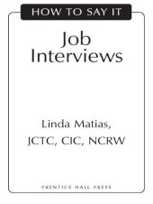 book How to Say It Job Interviews