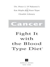 book Cancer: Fight It with the Blood Type Diet