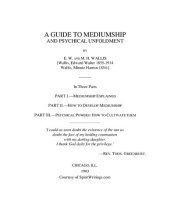 book A Guide to Mediumship and Psychical Unfoldment