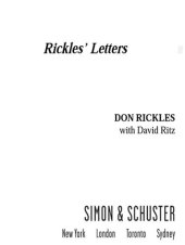 book Rickles' Letters