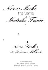 book Never Make the Same Mistake Twice: Lessons on Love and Life Learned the Hard Way