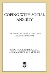 book Coping with Social Anxiety: The Definitive Guide to Effective Treatment Options