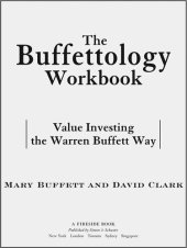 book The Buffettology Workbook: Value Investing The Warren Buffett Way