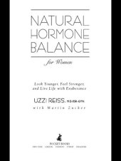 book Natural Hormone Balance for Women: Look Younger, Feel Stronger, and Live Life with Exuberance