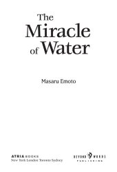 book The Miracle of Water