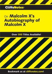 book CliffsNotes on Malcolm X's The Autobiography of Malcolm X