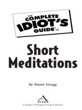 book The Complete Idiot's Guide to Short Meditations