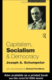 book Capitalism, Socialism and Democracy