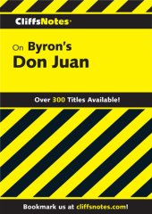 book Cliffsnotes on Byron's Don Juan