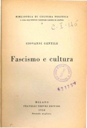 book Fascismo e cultura