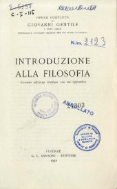 book Introduzione alla filosofia. Seconda edizione riveduta con un'appendice