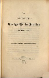 book Die kriegerischen Ereignisse in Italien im Jahre 1848