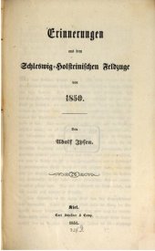 book Erinnerungen aus dem schleswig-holsteinischen Feldzuge von 1850