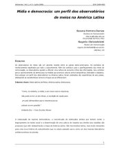 book Mídia e democracia: um perfil dos observatórios de meios na América Latina