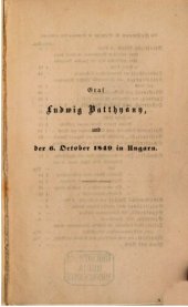 book Graf Ludwig Batthyány, ein politischer Märtyrer aus Ungarns Revolutionsgeschichte und der 6. Oktober 1849 in Ungarn