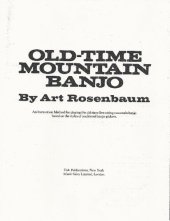 book Old Time Mountain Banjo