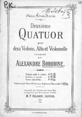 book Deuxieme Quatuor pour deux Violons, Alto et Violoncelle