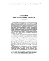 book Le relatif dans la philosophie d'Aristote