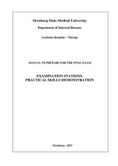 book Examination stations – practical skill demonstration guide: Study and methodological guide for 6th-year students of Foreign Faculty