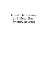 book Great Depression and New Deal. Primary Sources