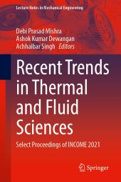 book Recent Trends in Thermal and Fluid Sciences: Select Proceedings of INCOME 2021