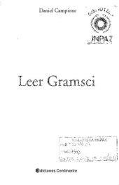 book Leer Gramsci