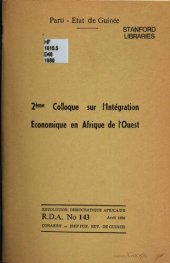 book 2ème Colloque sur l’intégration économique en Afrique de l’Ouest