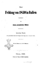 book Der Feldzug von 1859 in Italien