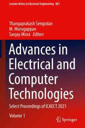 book Advances in Electrical and Computer Technologies: Select Proceedings of ICAECT 2021