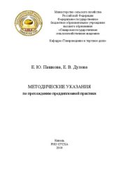 book Методические указания по прохождению преддипломной практики: методические указания
