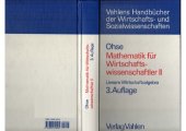 book Mathematik für Wirtschaftswissenschaftler II, Lineare Wirtschaftsalgebra