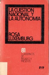 book La cuestión nacional y la autonomía