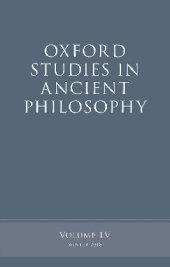 book Oxford Studies in Ancient Philosophy, Volume LV