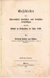 book Geschichte der österreichisch-slawischen und deutschen Freiwilligen und ihrer Kämpfe im Kirchenstaat im Jahre 1860