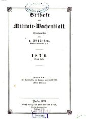 book Beihefte zum Militär-Wochenblatt