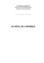 book Au seuil de l'invisible