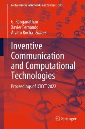 book Inventive Communication and Computational Technologies: Proceedings of ICICCT 2022