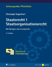 book Staatsrecht I: Staatszielbestimmungen, Staatsorgane, Staatsfunktionen (Schwerpunkte) (German Edition)