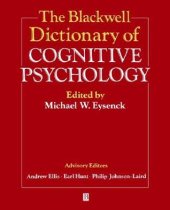 book The Blackwell Dictionary of Cognitive Psychology