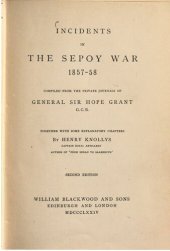 book Incidents in the Sepoy War 1857-58