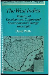 book The West Indies: Patterns of Development, Culture and Environmental Change since 1492