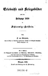 book Erlebnisse und Kriegsbilder aus dem Feldzuge 1850 in Schleswig-Holstein