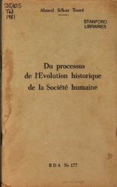 book Du processus de l’evolution historique de la société humaine